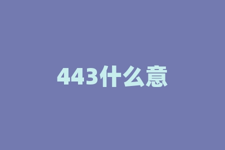 443什么意思？443错误代码背后的含义是什么？